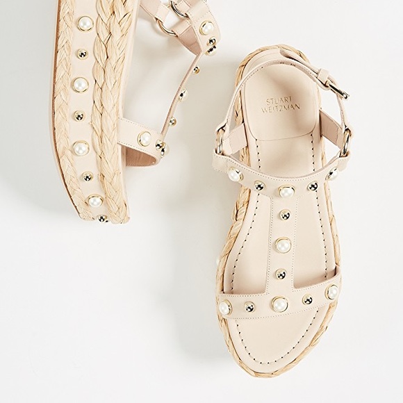 NIB STUART WEITZMAN BE RAFFIA SANDALS 9.5 🔥 - Picture 4 of 6